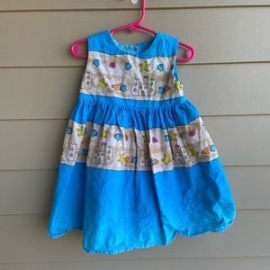 blue sand castle beach dress